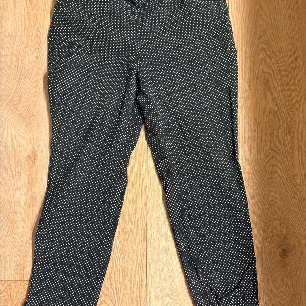 Chico's Womens Black and White Polka Dot Pants